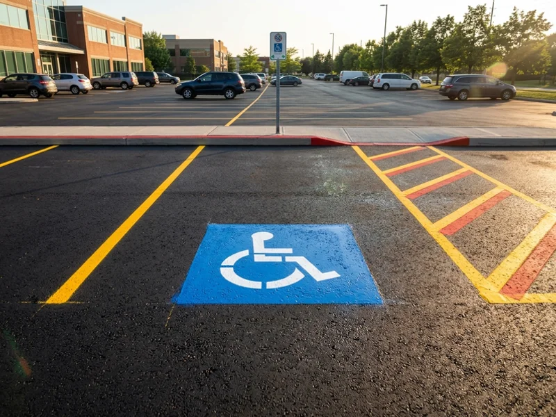 International Symbol of Access stencil in Mississauga