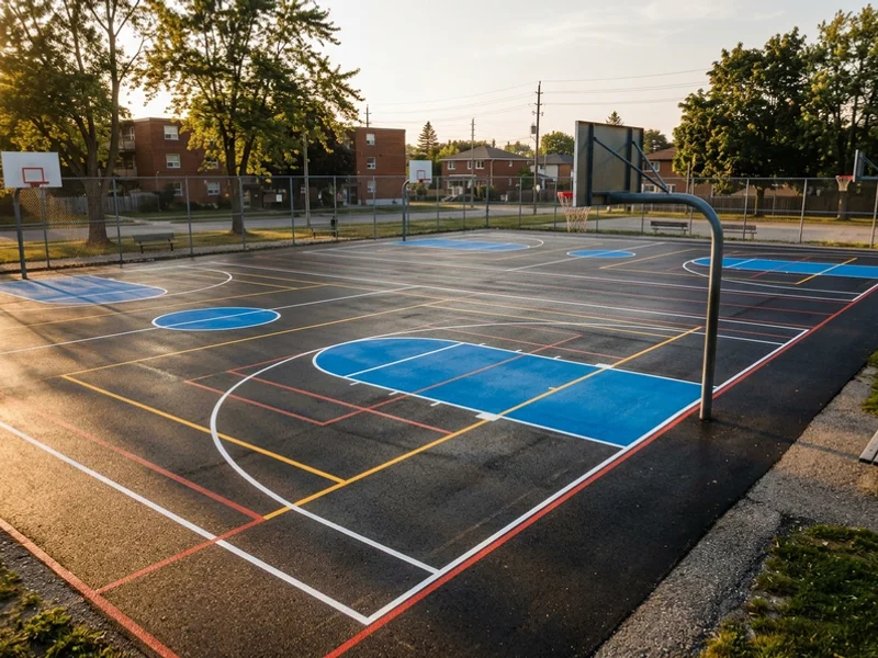 Basketball court with pickleball overlay in Etobicoke