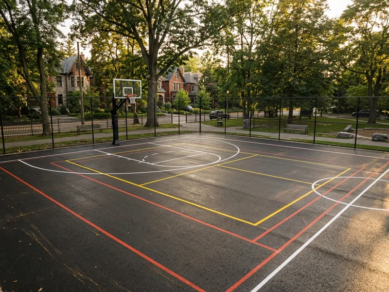 Pickleball and basketball multi-sport court in Rosedale