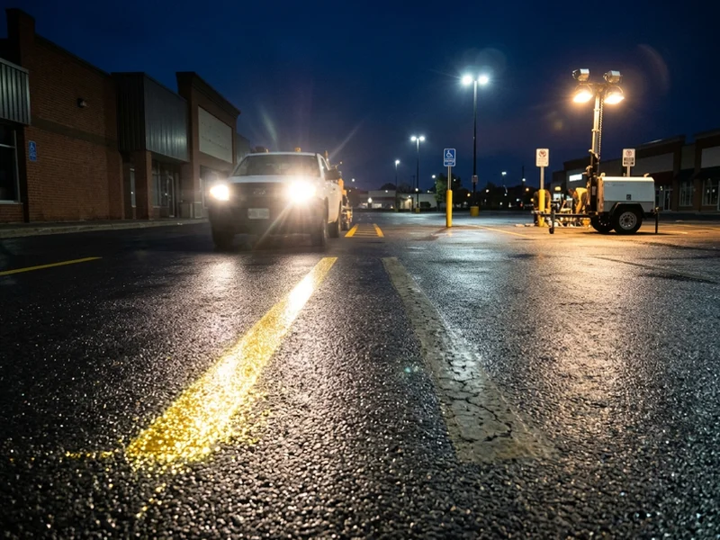 Retroreflective vs faded pavement markings at night