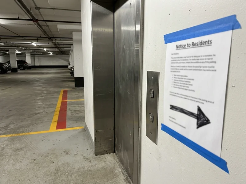 Resident notice for a phased condo garage restripe