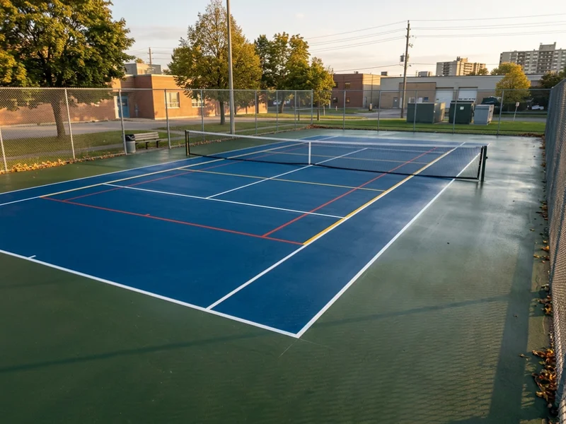 After pickleball courts: crisp fresh lines in Toronto