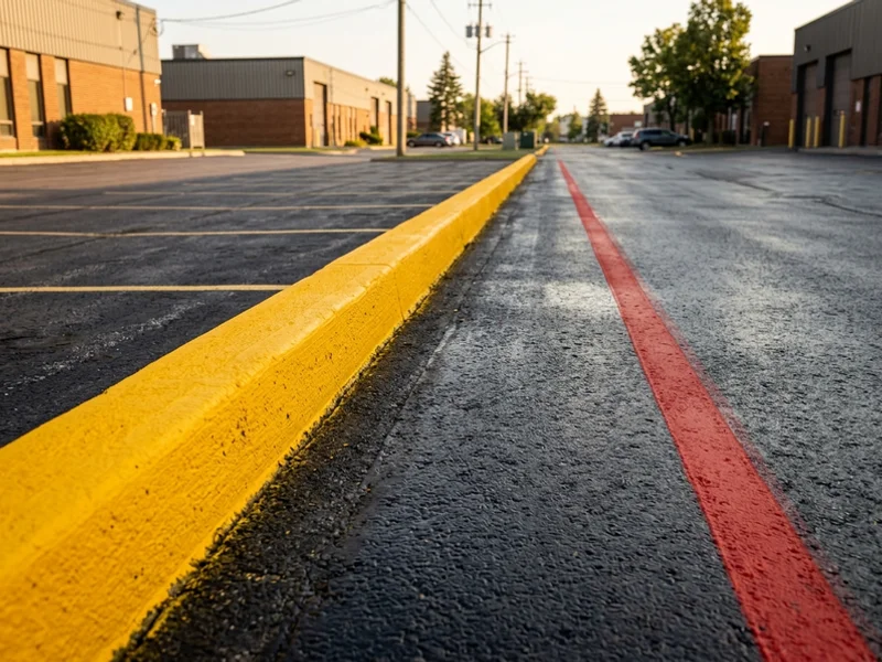 After curb painting: crisp fresh lines in Toronto