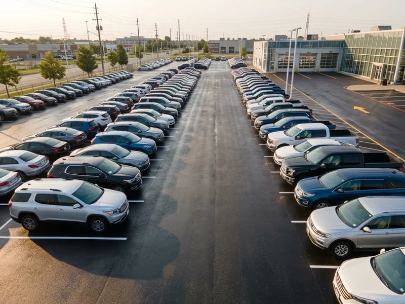 After dealership lot painting: crisp fresh lines in Toronto