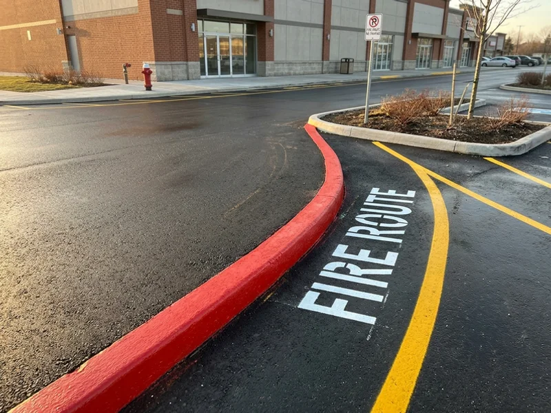 After fire route marking: crisp fresh lines in Toronto