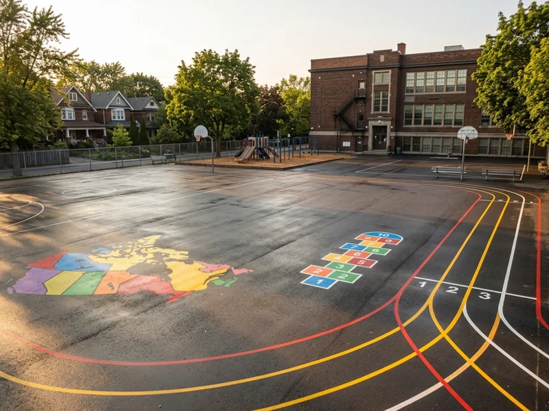 Playground marking Toronto after: game markings in The Beaches