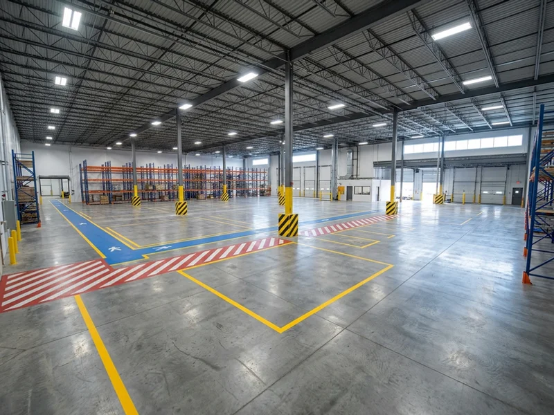 5S colour-coded warehouse floor marking in Toronto