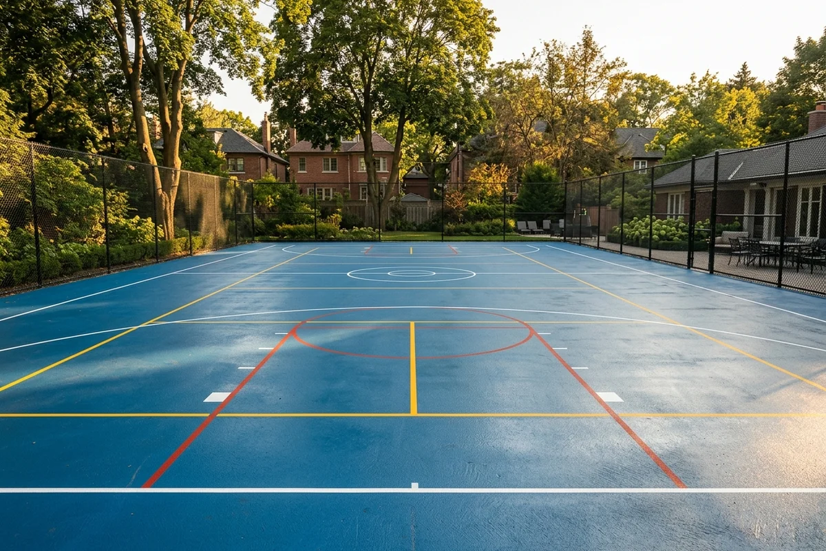 Rosedale multi-sport pickleball and basketball court