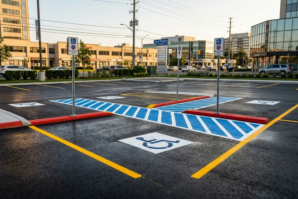 Yonge and Sheppard plaza AODA accessible stall upgrade